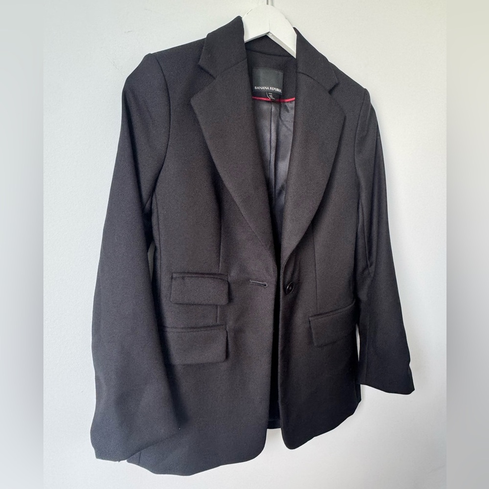 Banana Republic Lido Sculpted-Fit Italian Wool Blazer - Size 00 - Picture 9 of 13